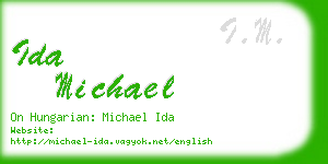 ida michael business card